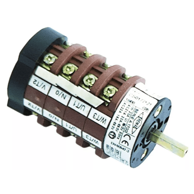 Horeca Parts - Przełącznik obrotowy krzywkowy 3 pozycyjny 0-1-2 8-biegunowy typ CS0177121 400V 20A 5x5mm