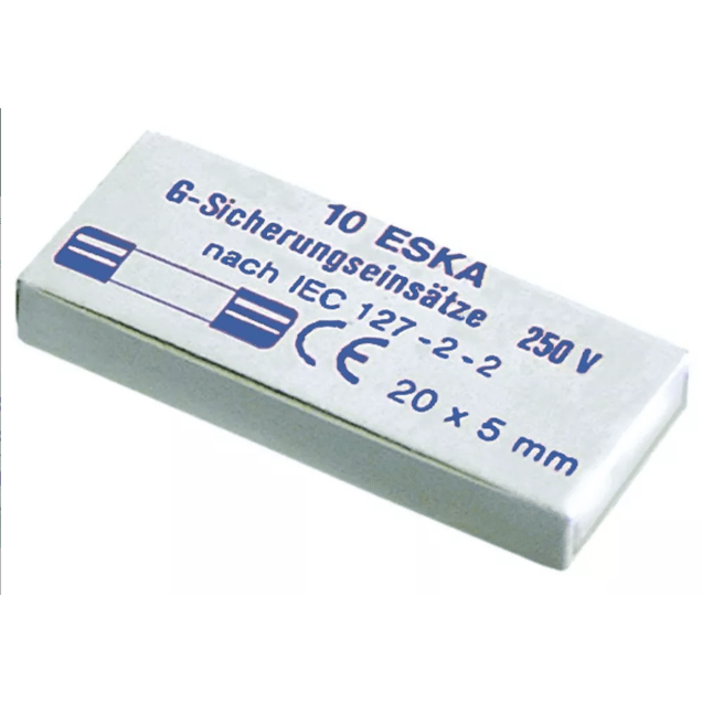 Horeca Parts - Bezpiecznik śr. 5mm dł. 20mm 6,3A 250V 10szt. - Zmywarka uniwersalna Winterhalter, Mach (5024043)