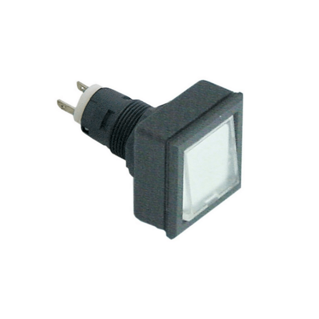 Horeca Parts - Kontrolka black / clear typ oprawy T5.5K 27x27 wymiar montażu ø16/24x24mm kwadratowy