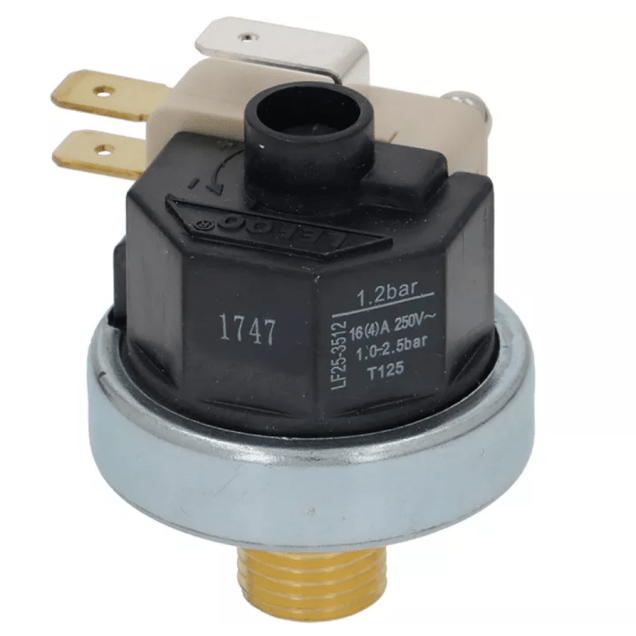 Horeca Parts - Hydrostat 1-2,5bar podłączenie 1/4" śr. 38mm 250V Przyłącze pionowe 16A LF25-3512