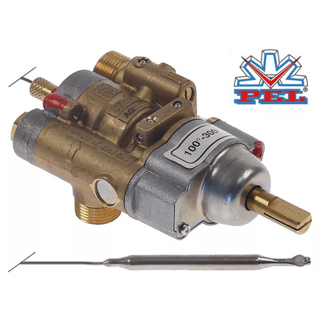 Horeca Parts - Regulator gazu z termostatem typ 24ST 100-300°C wlot gazu M20x1,5 (średnica rury 12mm) - Lotus