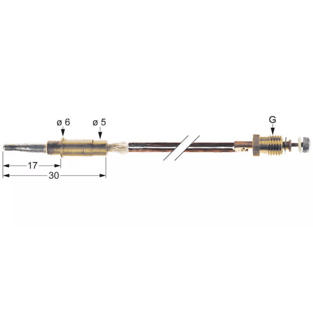Horeca Parts - Termopara m8x1 długość 600mm połączenie z palnikiem o średnicy 6mm - Lotus