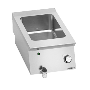 Horeca Parts - Bemar wodny elektryczny - nastawny - 1,2kW - 1x GN 1/1 o wysokości 150mm - z zaworem spustowym - GGM Gastro