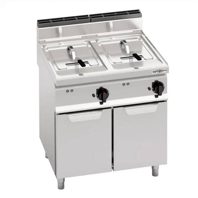 Horeca Parts - Elektryczna Frytownica Podwójna - 18+18 Litrów - 27 kW - GGM Gastro (EFB879H-18+18)