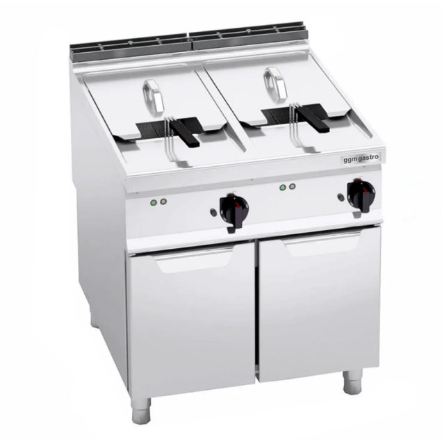 Horeca Parts - Podwójna frytownica elektryczna - 22+22 litry - 44 kW - GGM Gastro (EFB899P-22+22)
