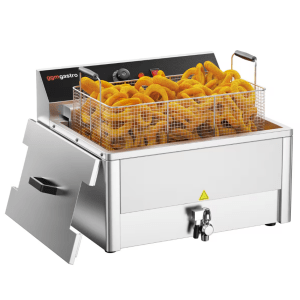 Horeca Parts - Elektryczna frytownica do ryb - 20,4 litra - 5 kW - z kranem spustowym - GGM Gastro (EFJ-30)