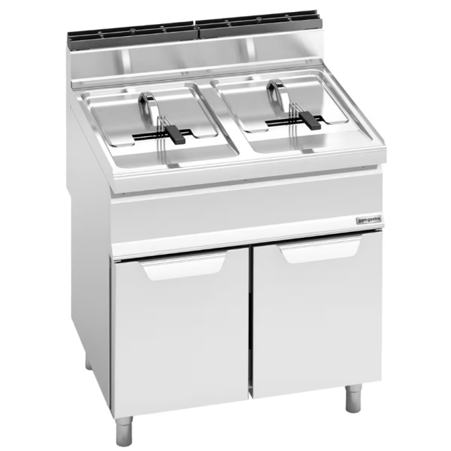 Horeca Parts - Podwójna frytownica gazowa - 15+15 litrów - 25,4 kW - GGM Gastro (GFB879T-15+15)