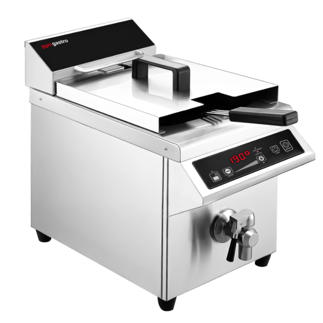 Horeca Parts - Frytownica indukcyjna - 8 litrów - 3,5 kW - kran spustowy - GGM Gastro (IFBZ8)