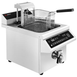Horeca Parts - Frytownica indukcyjna - 8 litrów - 3,5 kW - z automatycznym podnoszeniem kosza - GGM Gastro (IFLB8)