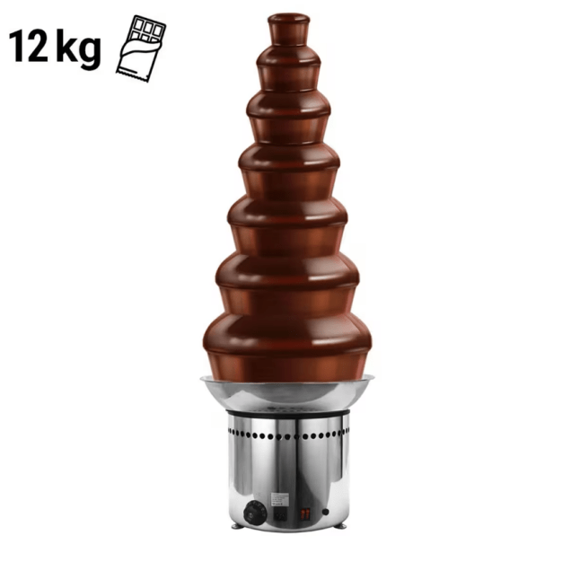 Horeca Parts - Fontanna czekoladowa - 7 pięter - Pojemność: 12L - Wysokość: 1000mm - 400W - GGM Gastro