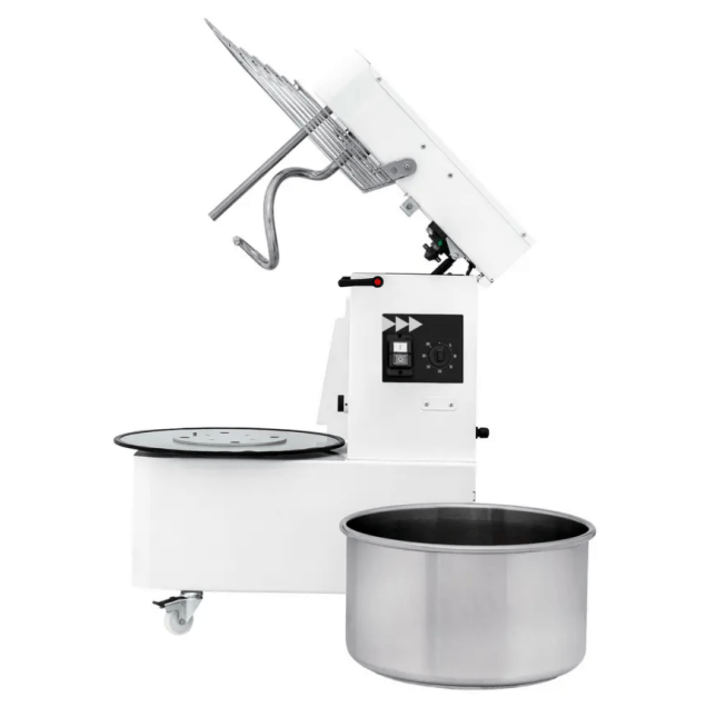 Horeca Parts - Miesiarka spiralna z podnoszoną głowicą i wyjmowaną dzieżą, Prismafood, 88 kg/h, 32L, 400V/1100W, 435x750x(H)810mm