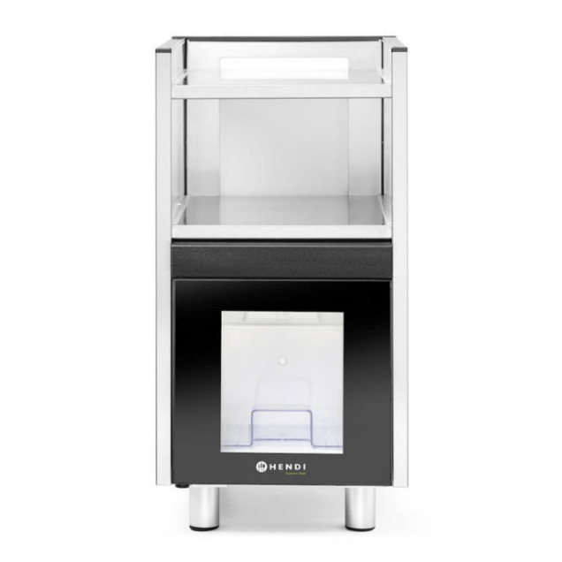 Horeca Parts - Lodówka na mleko z podgrzewaczem do filiżanek, HENDI, 3,5L, 230V/168W, 313x442x(H)613mm