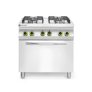 Horeca Parts - Kuchnia gazowa 4-palnikowa z konwekcyjnym piekarnikiem elektrycznym GN 1/1, HENDI, GN 1/1, 230V/3000W, 17000kW, 800x700x(H)900mm