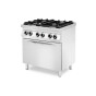 Horeca Parts - Kuchnia gazowa/ 4-palnikowa z piekarnikiem gazowym lub konwekcyjnym/ 19kW/ 800x700x900 mm HENDI 227886