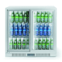 Horeca Parts - Lodówka barowa z podwójnymi drzwiami suwanymi, Arktic, 188L, srebrny, 230V/175W, 900x520x(H)840mm