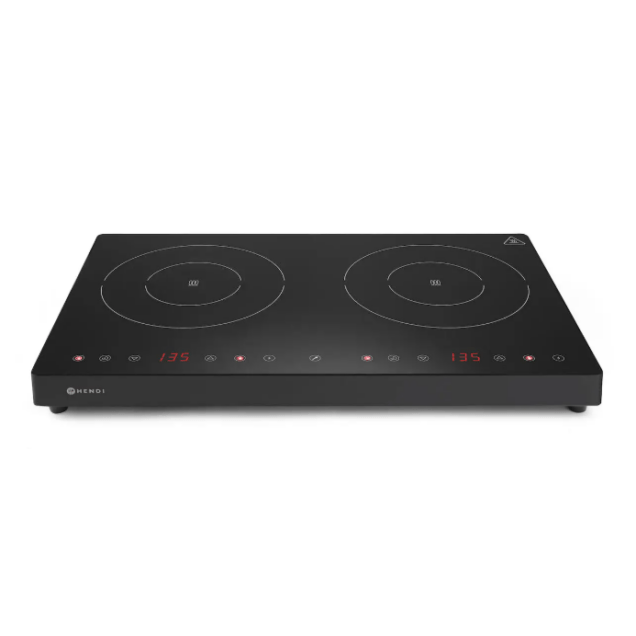 Horeca Parts - Kuchenka indukcyjna podwójna, Kitchen Line, 230V/3500W, 608x405x(H)54mm Hendi 239414
