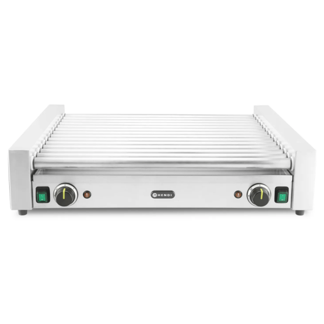 Horeca Parts - Podgrzewacz rolkowy do parówek XL - dwustrefowy, HENDI, 14 rolek, srebrny, 230V/2000W, 732x590x(H)168mm, Prostokątny
