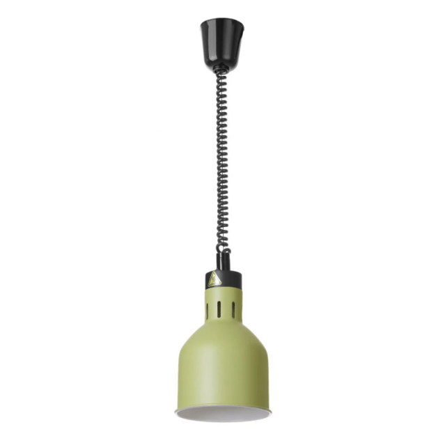 Horeca Parts - Lampa do podgrzewania potraw wisząca, cylindryczna, HENDI, zielony, 230V/250W, fi.175x(H)250mm