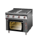 Horeca Parts - Kuchnia gazowa z piekarnikiem elektrycznym kromet - 900.KG-4PE/T